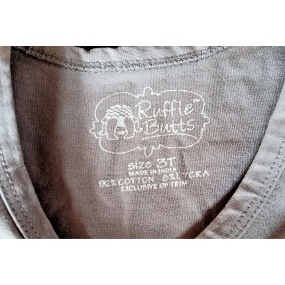 shirt and pants 3T Ruffle Butts Elephant Gray Pink Yellow